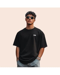 Greys&Blues Pima Oversized Round neck T-Shirt- White SW